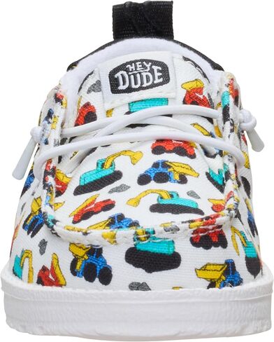 HEYDUDE Infant LILDUDE Novelty Slip On Shoe, Ivory/Multi Size 4 | Lightweight Infant Shoe with Elastic Laces, Stretch Collar & Heel Grip in Kuwait