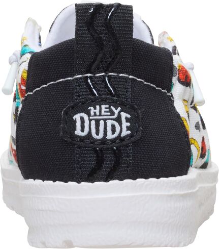 HEYDUDE Infant LILDUDE Novelty Slip On Shoe, Ivory/Multi Size 4 | Lightweight Infant Shoe with Elastic Laces, Stretch Collar & Heel Grip in Kuwait