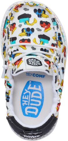 HEYDUDE Infant LILDUDE Novelty Slip On Shoe, Ivory/Multi Size 4 | Lightweight Infant Shoe with Elastic Laces, Stretch Collar & Heel Grip in Kuwait