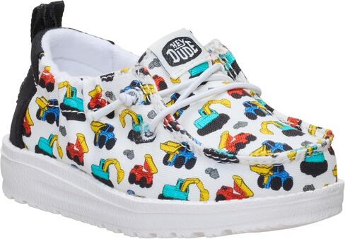 HEYDUDE Infant LILDUDE Novelty Slip On Shoe, Ivory/Multi Size 4 | Lightweight Infant Shoe with Elastic Laces, Stretch Collar & Heel Grip in Kuwait