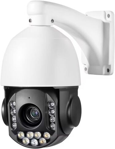 8MP 4K 25X optical 5.3-130mm Auto Tracking Outdoor PTZ Camera PoE IP wired Human Vehicle Detect Security Camera with 298ft IR,Floodlight color Night View,2-Way Audio alarm,Preset,NVR,Mobile App,360Pan in Saudi Arabia