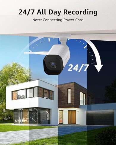 ANNKE 2-Pack Indoor/Outdoor 5MP Bullet Wireless Security Camera with IP66 Weatherproof, 100ft Super Night Vision, Add-on WiFi Cam in Kuwait
