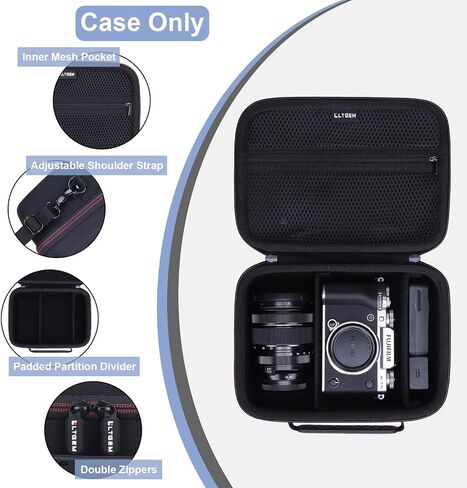 L LTGEM Case Compatible with Fujifilm X-T30 III/X-E5/X-M5/X-T5/X-T50/X-S20 Mirrorless Digital Camera, Lens and Accessories, Hard Travel Carrying Camera Case for Fujifilm X-T30 III in Kuwait