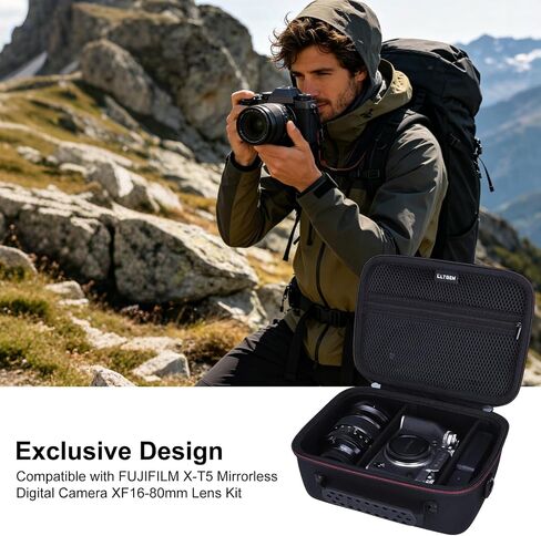 L LTGEM Case Compatible with Fujifilm X-T30 III/X-E5/X-M5/X-T5/X-T50/X-S20 Mirrorless Digital Camera, Lens and Accessories, Hard Travel Carrying Camera Case for Fujifilm X-T30 III in Kuwait