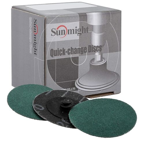 A/Z QCD 2" 24G Disc, 00201, 25 Discs Quick Change disc, Roloc disc, Drill and Die Grinder Sanding Disc, High Cutting Performance and Strong Durability in Kuwait