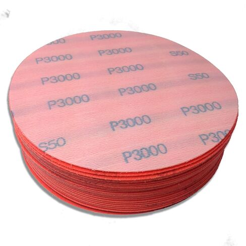 5 Inch Assorted Fine Grit Hook and Loop Wet/Dry Auto Body Film Sanding Discs, 50 Pack Assortment in Kuwait