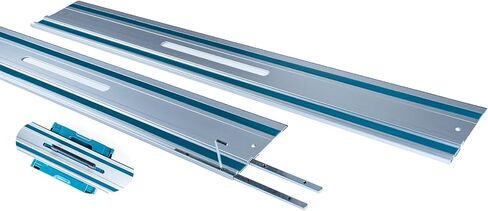 110" Guide Rail Kit Compatible with Makita SP6000J & Similar Track Saws | Includes 55" + 39" Rails, 2 Connectors & 2 Replacement Splinter Guards – CNC Large Holes for Easy Tool Box Carrying in Kuwait