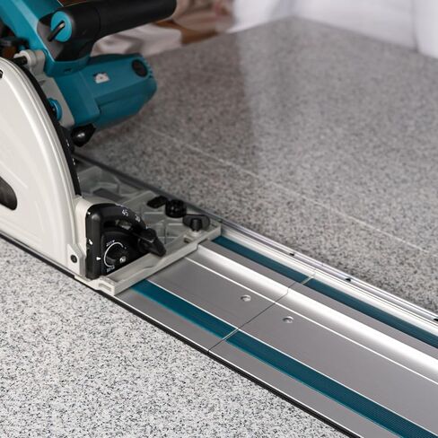 110" Guide Rail Kit Compatible with Makita SP6000J & Similar Track Saws | Includes 55" + 39" Rails, 2 Connectors & 2 Replacement Splinter Guards – CNC Large Holes for Easy Tool Box Carrying in Kuwait