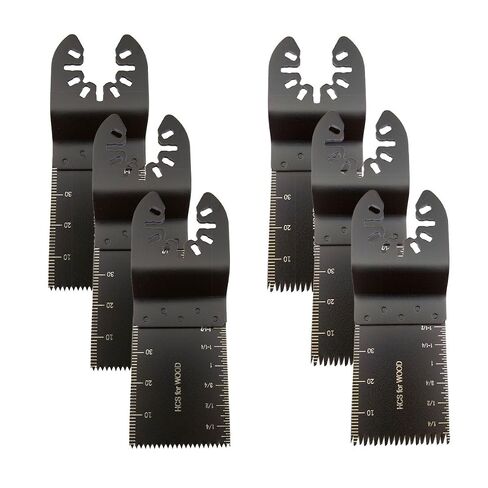 Mixed Wood Oscillating Tool Blades Multitool Saw Blade Set, Quick Release Saw Blades Fit for Fein Multimaster, Porter Rockwell Cable,Black & Decker,Ridgid Ryobi, Dewalt, Chicago (6 PCS) in Kuwait
