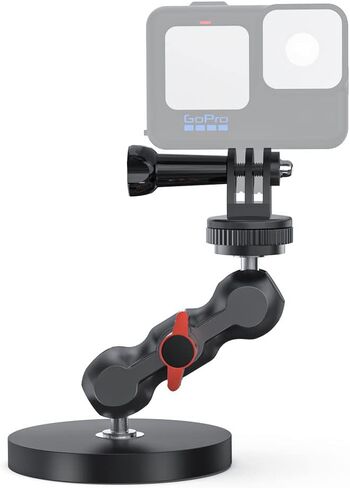 Magnetic Camera Mount for Action Camera, Strong Magnetic Mount with 360° Rotation Ball Head and Built-in 6 Magnets, Compatible with Gopro Hero 13/12/11/10, DJI Osmo Action 6/5 Pro/4/3,Nano in Kuwait