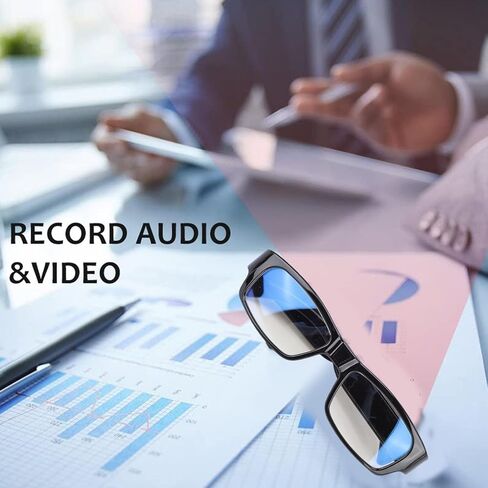 Camera Glasses, 1080P HD Video Recording Smart Glasses with Wide Angle Lens and Electronic Stabilization, for Cycling Outdoor Activities and Sports Recording in Saudi Arabia