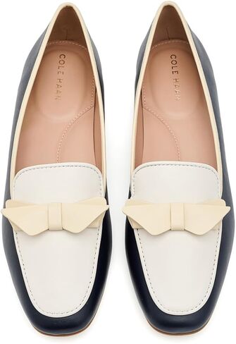 Cole Haan Women's Shoes - Payson Soft Construction Bow Penny Loafer, Midnight Moon Leather/Powder, 7.5-B US in Kuwait