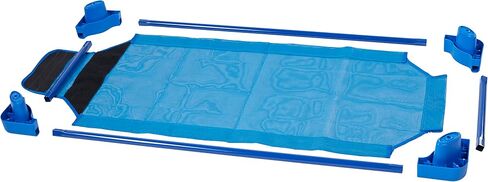 ECR4Kids Stackable Kiddie Cot, Ready-To-Assemble, Toddler Size, Classroom Furniture, Blue, 6-Pack | Breathable mesh, GREENGUARD Gold Certified, 75 lb capacity, space-saving vertical stacking, rounded edges, classroom/daycare in Kuwait