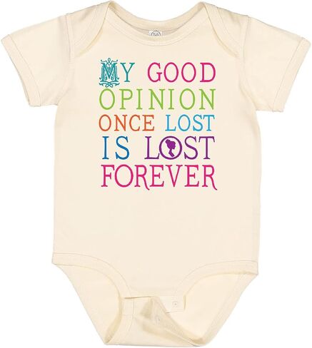 inktastic Jane Austen Good Opinion Quote Baby Bodysuit in Kuwait