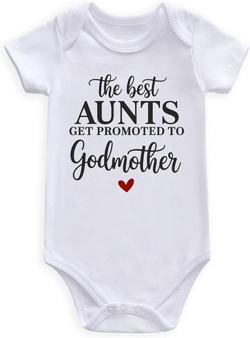 best Aunts get promoted to godmother baby bodysuit god mother presents in Kuwait