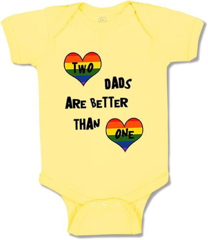 Cute Rascals Baby Bodysuit 2 Dads Are Better than 1 Gay Lgbtq Dad Father's Day Boy & Girl Baby Clothes in Kuwait