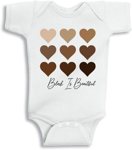 TATY Kids Hearts Black is Beautiful Baby Infant Bodysuit in Kuwait