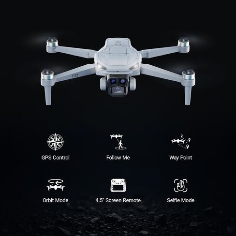 Contixo GPS Drone with Camera, 4.5" LCD Screen on Controller, FPV Drones, Orbit Mode, Auto Return Home, Follow Me for Adult Beginner, Brushless Drone Long Range Circle Fly, Under 249g in Kuwait