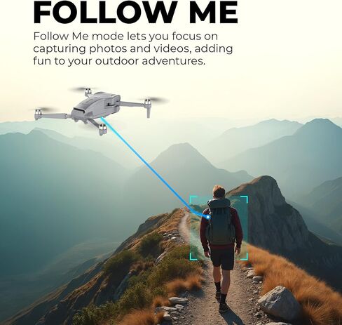 Contixo GPS Drone with Camera, 4.5" LCD Screen on Controller, FPV Drones, Orbit Mode, Auto Return Home, Follow Me for Adult Beginner, Brushless Drone Long Range Circle Fly, Under 249g in Kuwait