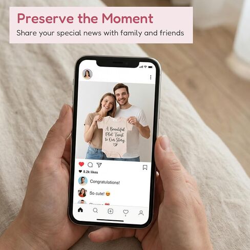 A Beautiful Plot Twist to Our Story Baby Announcement Onesie, Funny Pregnancy Announcement Outfit for Grandparents to be,Baby Coming Soon Shower Reveal Idea Gift (oat) in Kuwait