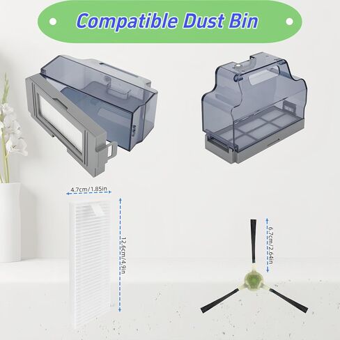 Replacement Parts for Lefant M210 M210S M213 OKP K2 K3 K4 K5 | Replacement set for Lefant M210 and OKP Life K2 K3 K4 K5.Filters,side brushes,cleaning tool included.Size 5.0x1.9 inch. in Saudi Arabia