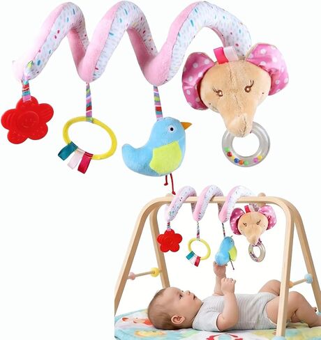 Multi-Use Baby Spiral Activity Toy – Spiral carseat Toy for Car Seat, Stroller,Play Gym, Keeps Baby Quiet, Easy Travel Solution in Kuwait