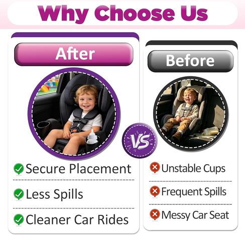 2 Pcs Cup Holder Compatible with Graco Triride 3-in-1 Car Seat | Fits Left & Right Side, Easy Install, High Durability in Kuwait