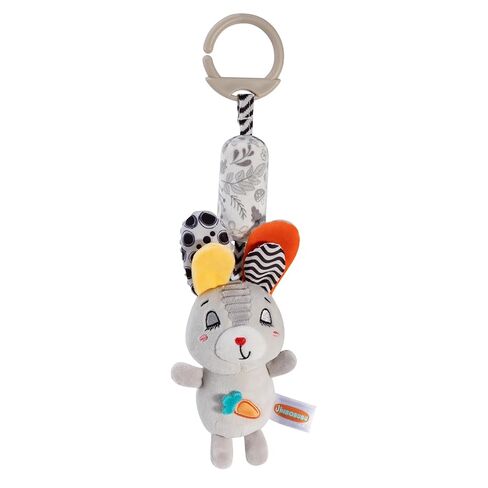 Baby Stroller Hanging Toy with Squeaker, High Contrast Sensory Toy for Newborns 0-6 Months, Car Seat & Crib Toy for Sensory Development, Perfect, Grey in Kuwait