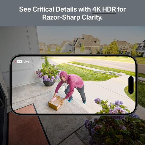 Arlo Ultra Add-On Security Camera 4K HDR (3rd Gen, 2025 Release) - Requires SmartHub, Wireless Outdoor Camera, Battery Power, Emergency Response, Event Caption, 1 Cam, White (Renewed) in Kuwait