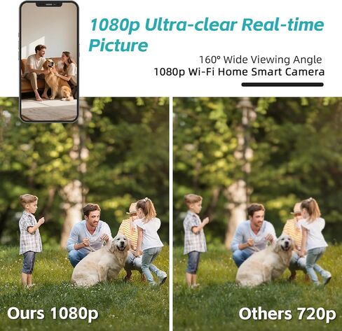 Hidden Camera Mini Spy Camera 1080P WiFi, Wireless Pet Camera Indoor Security Cam with Night Vision, Motion Detection, Nanny Cam for Home Baby Monitor, TF Card Storage-Black in Kuwait