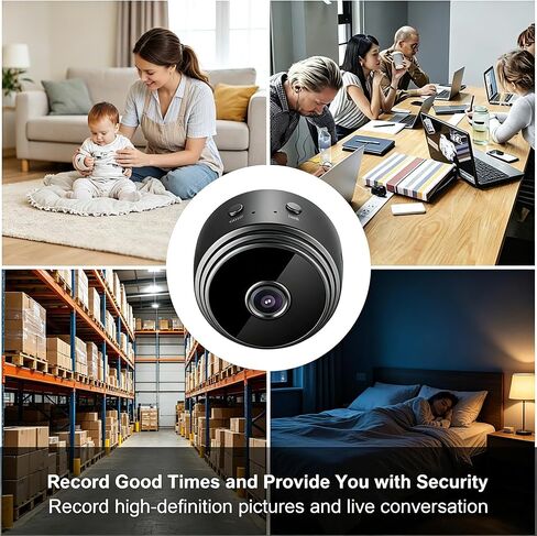 4Packs WiFi Hidden Camera 1080P Night Vision Home Security Cam Video Only | Portable Wireless Indoor Cam, Motion Detection, Remote Live Viewing, Easy Setup for Home Pet Baby Surveillance in Kuwait