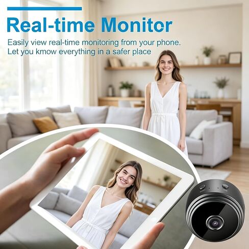 4Packs WiFi Hidden Camera 1080P Night Vision Home Security Cam Video Only | Portable Wireless Indoor Cam, Motion Detection, Remote Live Viewing, Easy Setup for Home Pet Baby Surveillance in Kuwait