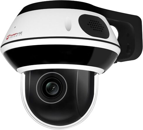 Anpviz UltraHD 4K 8MP PTZ POE IP Dome Camera Outdoor with 5X Optical Zoom | Two-Way Audio, Human Vehicle Detection, 512GB SD Slot, 100ft IR Night Vision, 350°pan & 90°tilt (U Series) in Kuwait