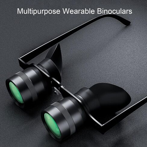 10X Binocular Glasses, Portable Fishing Binoculars HD Lens, Professional Multipurpose Folding Eyeglasses for Concerts Theater Opera Bird Watching Sports in Kuwait