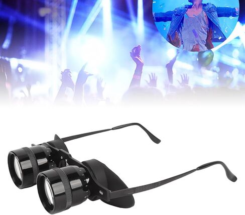 10X Binocular Glasses, Portable Fishing Binoculars HD Lens, Professional Multipurpose Folding Eyeglasses for Concerts Theater Opera Bird Watching Sports in Kuwait