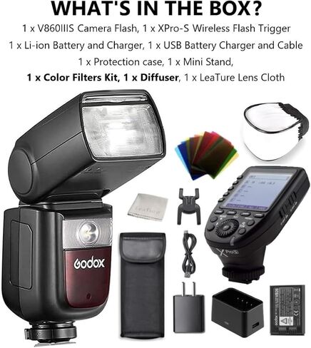 Godox V860III-S & XPro-S Trigger Set Compatible for Sony Camera 2.4G HSS 1/8000 GN60 1.5s Recycle 480 Full Power Flashes (V860III-S + XPro-S) in Kuwait