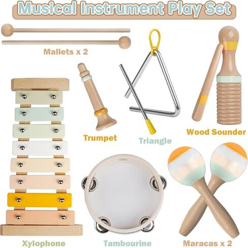 Musical Instruments - Montessori Wooden Toys for Kids Sensory Play in Kuwait