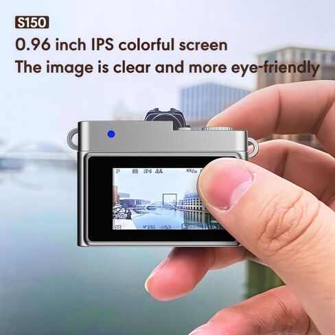 Retro Mini Digital Video Keychain Camera Small bodycam 1080P HD Video Go Cam 0.96" IPS Screen 4 Colors Type-C Pro17g 8GB Pocket Video Recorder for Travel Recording Gifts for Girls Stocking Stuffers in Kuwait