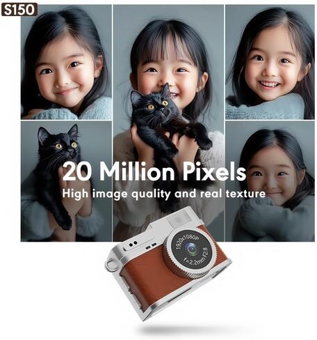 Retro Mini Digital Video Keychain Camera Small bodycam 1080P HD Video Go Cam 0.96" IPS Screen 4 Colors Type-C Pro17g 8GB Pocket Video Recorder for Travel Recording Gifts for Girls Stocking Stuffers in Kuwait