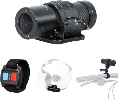 VSYSTO Helmet Camera for Bicycle Motorcycle, Remote Control, WiFi HD 1080P Portable Waterproof Handlebar Camera, G-Sensor, Loop Recording in Kuwait