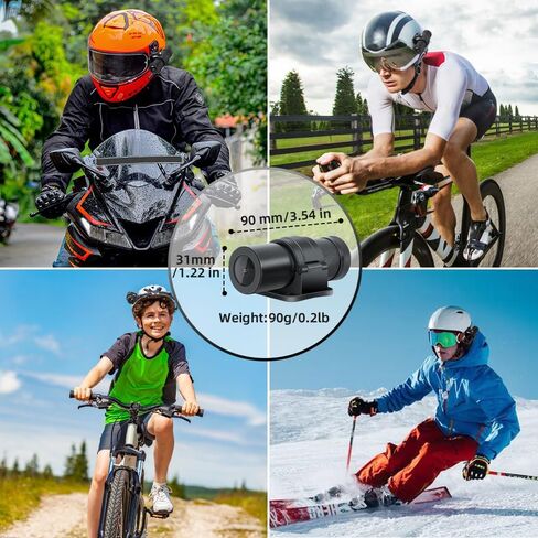 VSYSTO Helmet Camera for Bicycle Motorcycle, Remote Control, WiFi HD 1080P Portable Waterproof Handlebar Camera, G-Sensor, Loop Recording in Kuwait