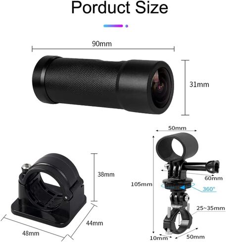 VSYSTO Helmet Camera for Bicycle Motorcycle, Remote Control, WiFi HD 1080P Portable Waterproof Handlebar Camera, G-Sensor, Loop Recording in Kuwait
