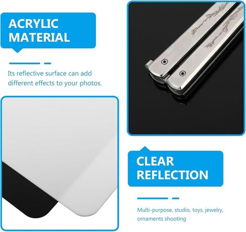 TOYANDONA 2pcs Acrylic Reflective Board for Photography with Smooth Surface and Scratch Protection, 30x30cm Display Board for Watches and Objects in Photography and Online Sellers in Kuwait
