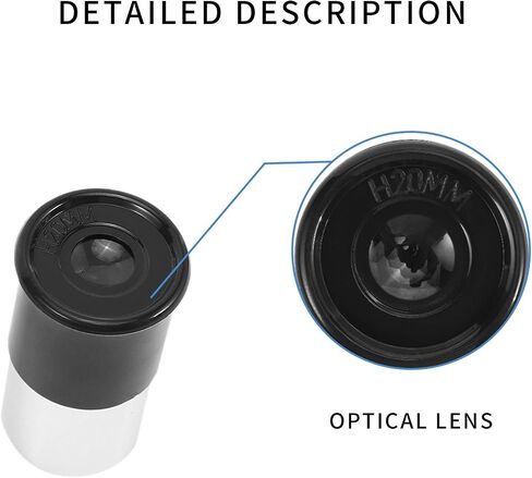 Astronomy Telescope 0.965 Inch H20mm Eyepiece Lens Fully Multi-Coated Optical Glass for Astronomy Telescope Accessory in Kuwait