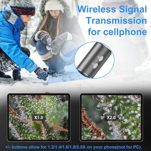 4K WiFi Microscope, Upgraded Stand for iPhone Android PC, 50-1000X USB Digital Microscope, HD Endoscope Camera, Compatible with All Devices, Wide Angle, Long Focal Length, Reliable Service | USB Digital Microscope Wireless HD Endoscope Camera for All Cell in Kuwait
