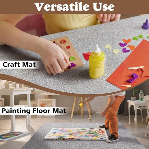 72" x 60" Craft & Painting Floor Mat, Extra Large Waterproof Splat Mat with Non-Slip Underlay, Washable Mess Mat for Arts, Crafts, Painting and Playdough in Kuwait