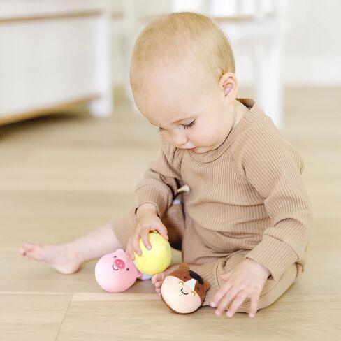 Melissa & Doug Rollables Safari and Farm Friends Infant and Toddler Toy 2-Pack in Kuwait