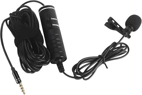 Omnidirectional Lavalier Mic for Presentations Blogging and Public Speaking with 5M Cable Plug and Play Mic in Kuwait