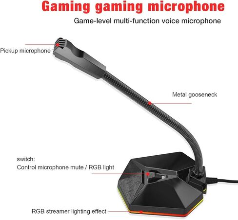 Computer Microphone Light-Emitting Flexible Free Drive Sound Card Noise Reduction in Kuwait
