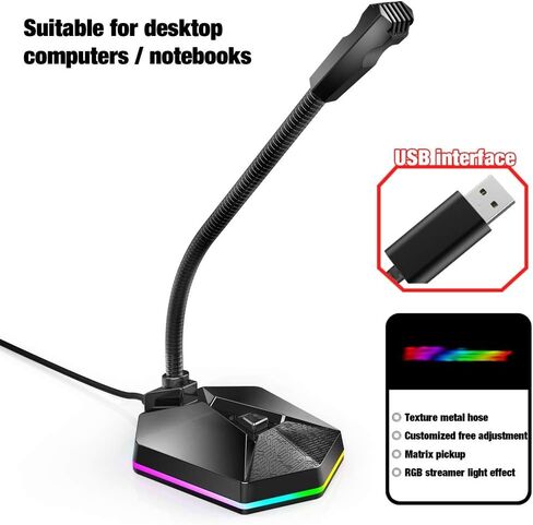 Computer Microphone Light-Emitting Flexible Free Drive Sound Card Noise Reduction in Kuwait